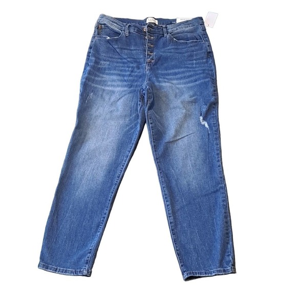 Nicole by Nicole Miller Denim - Nicole Miller Nomad NWT super high rise button fly cropped jeans 14